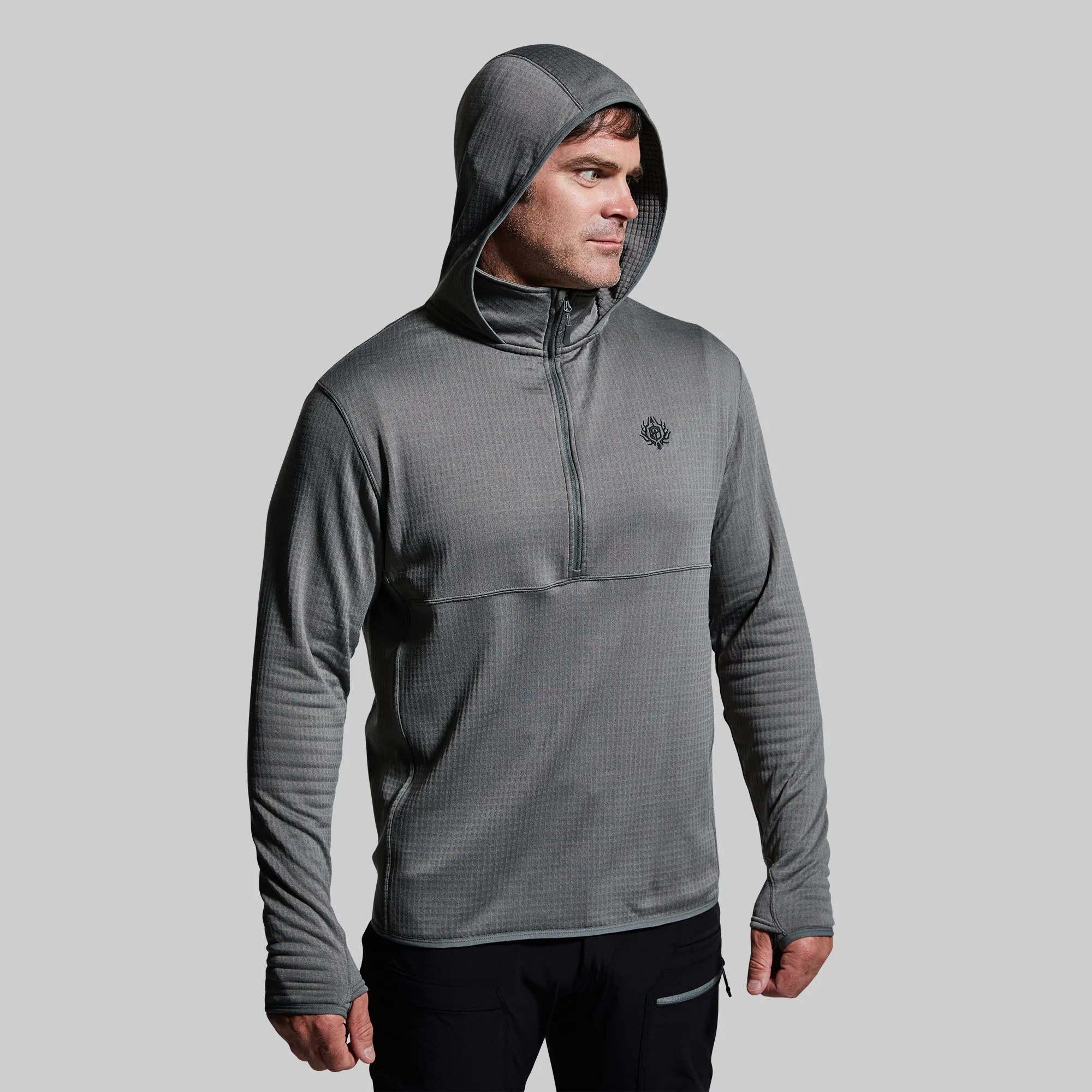 Men's Quiver Half Zip Hoodie (Wolf Grey)