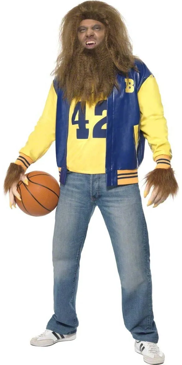 Men's Teen Wolf 1980s Retro Halloween Costume   Wig