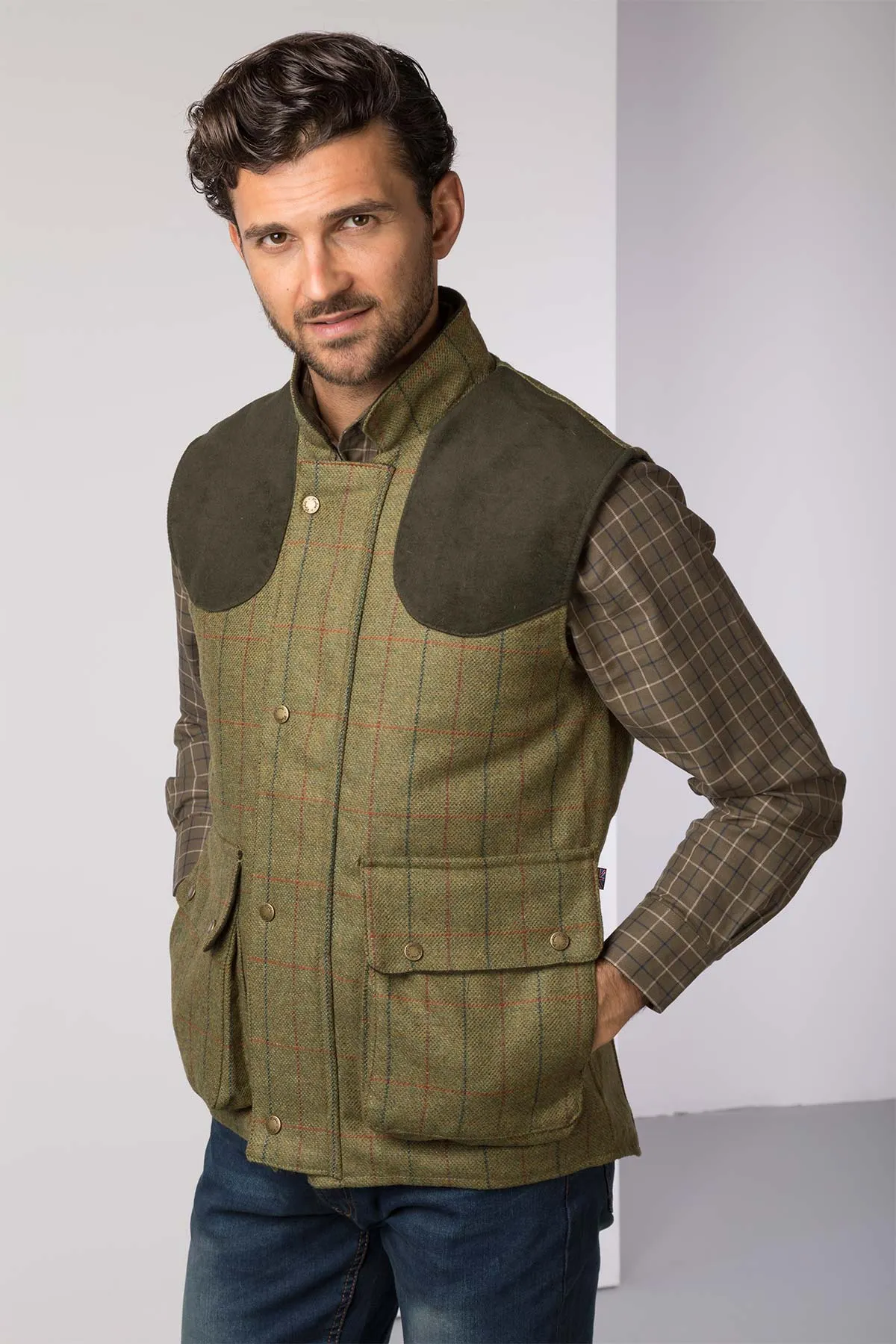 Men's Tweed Gilet - Wykeham