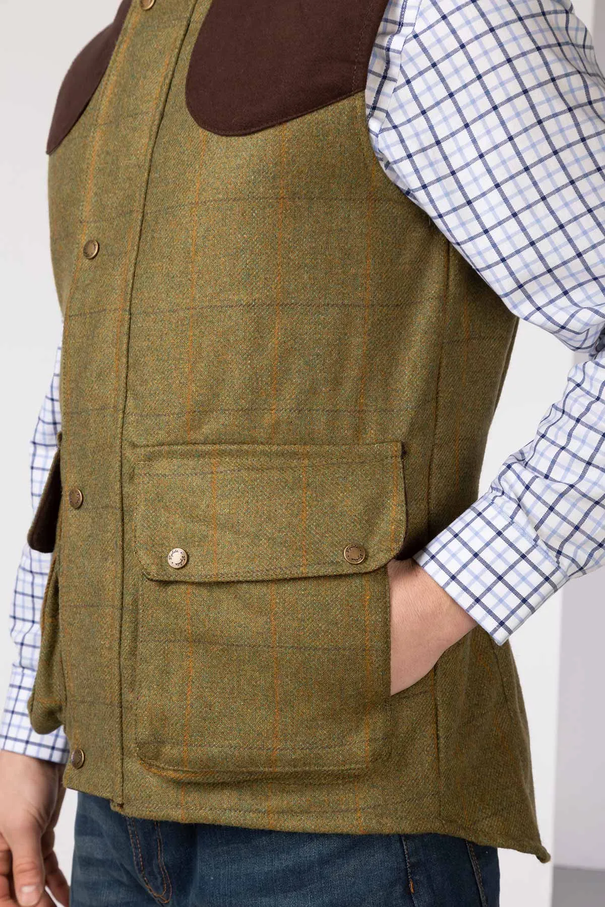 Men's Tweed Gilet - Wykeham