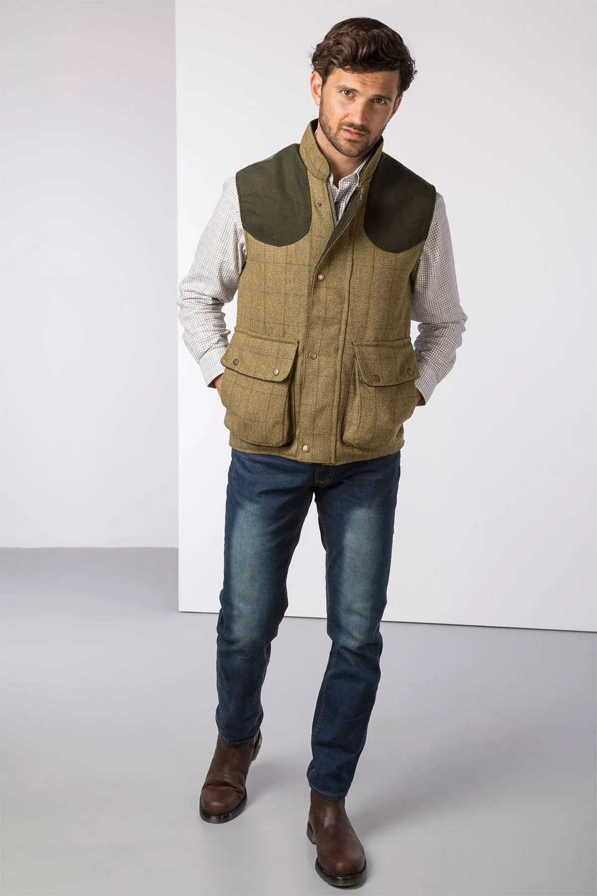 Men's Tweed Gilet - Wykeham