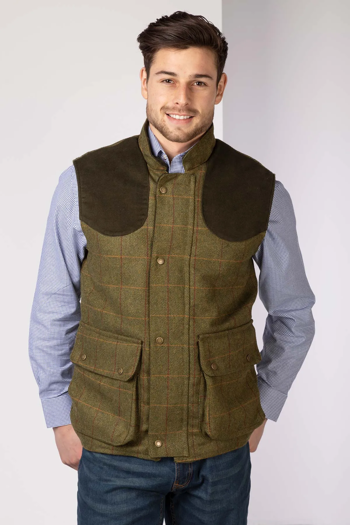 Men's Tweed Gilet - Wykeham