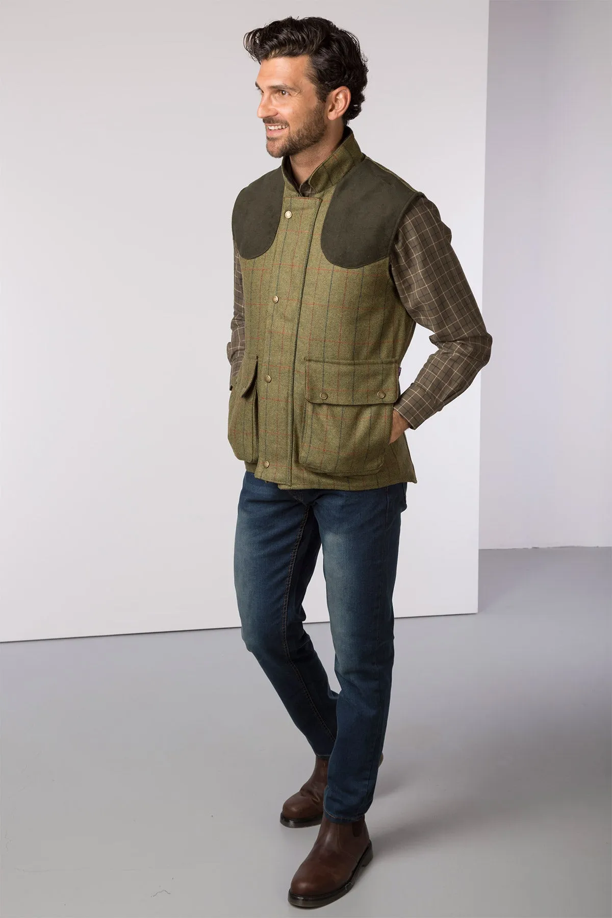 Men's Tweed Gilet - Wykeham