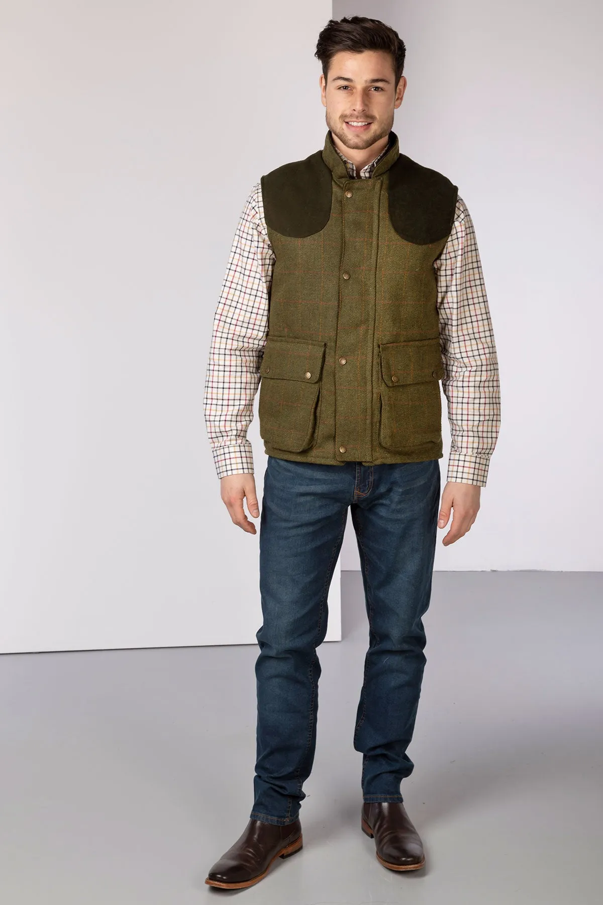 Men's Tweed Gilet - Wykeham