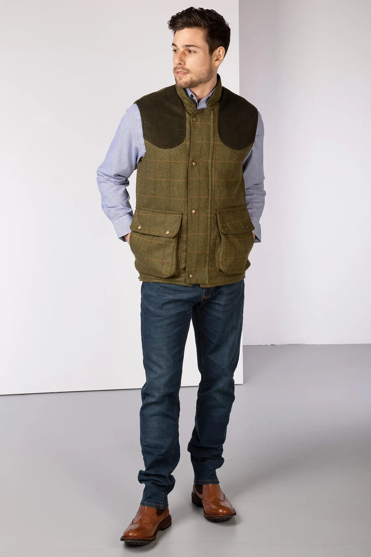 Men's Tweed Gilet - Wykeham