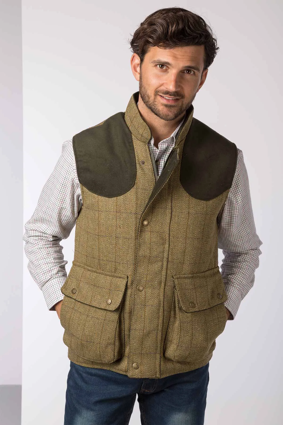 Men's Tweed Gilet - Wykeham