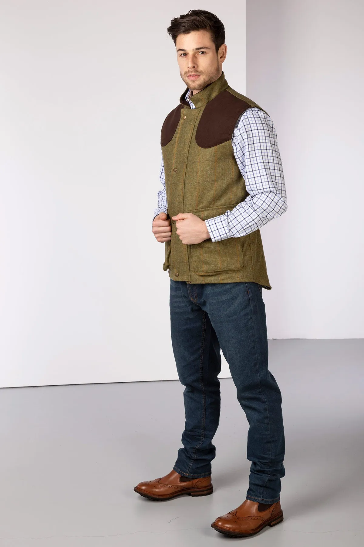 Men's Tweed Gilet - Wykeham