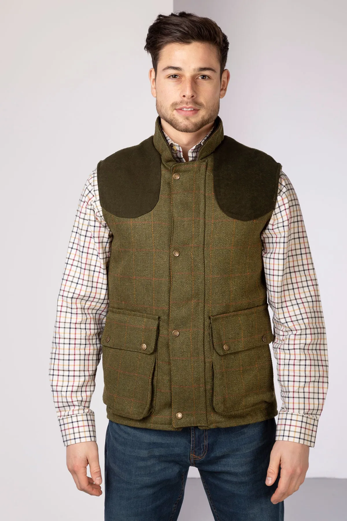 Men's Tweed Gilet - Wykeham