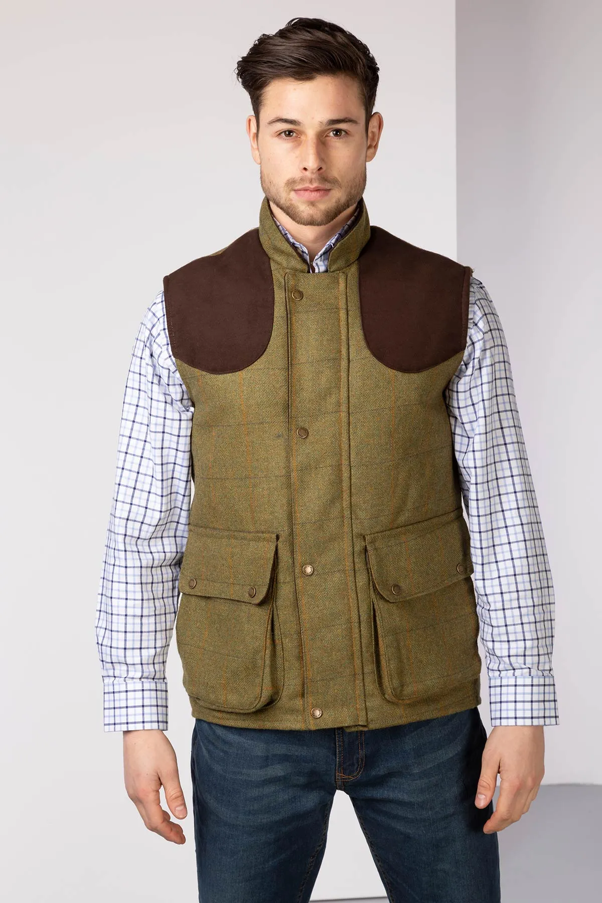 Men's Tweed Gilet - Wykeham