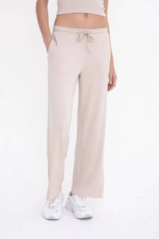 Mid-rise lounge terry pant