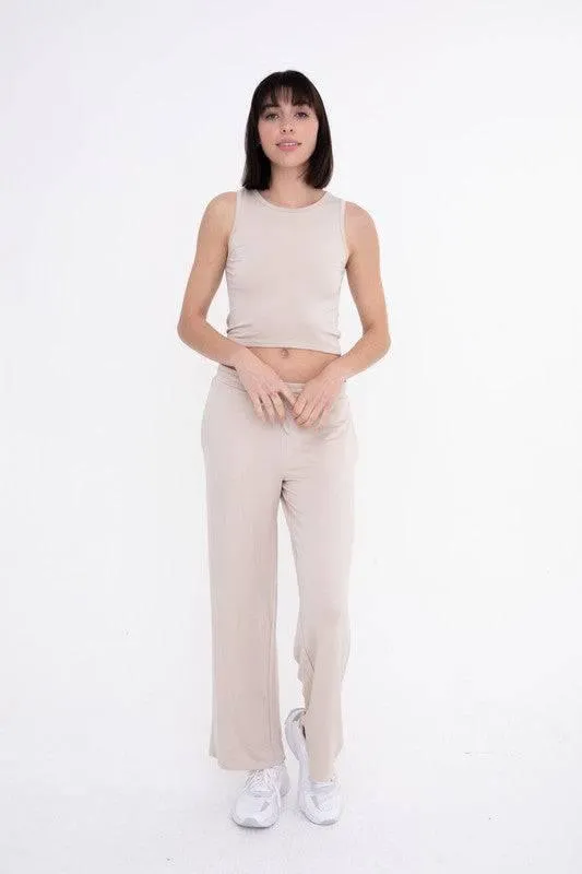 Mid-rise lounge terry pant