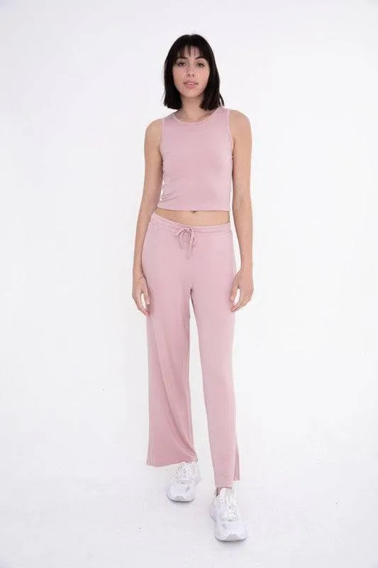 Mid-rise lounge terry pant