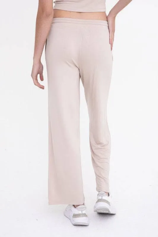 Mid-rise lounge terry pant