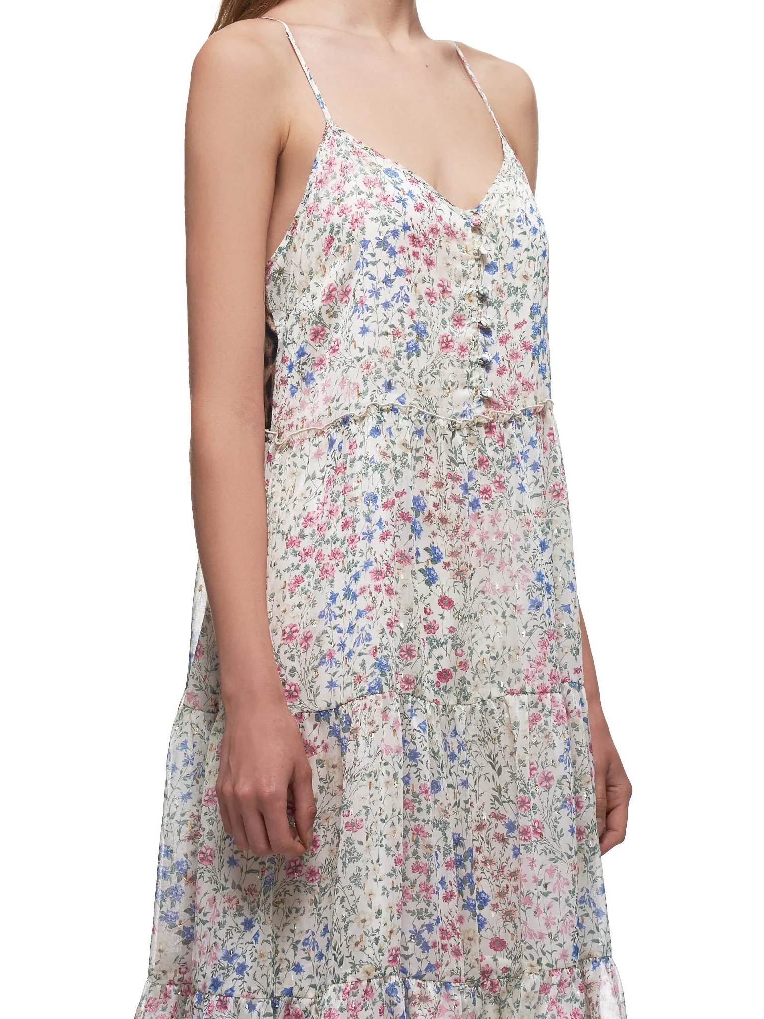 Midi Tiered Slip Dress (7657L-269L-ECRU-FLORAL)