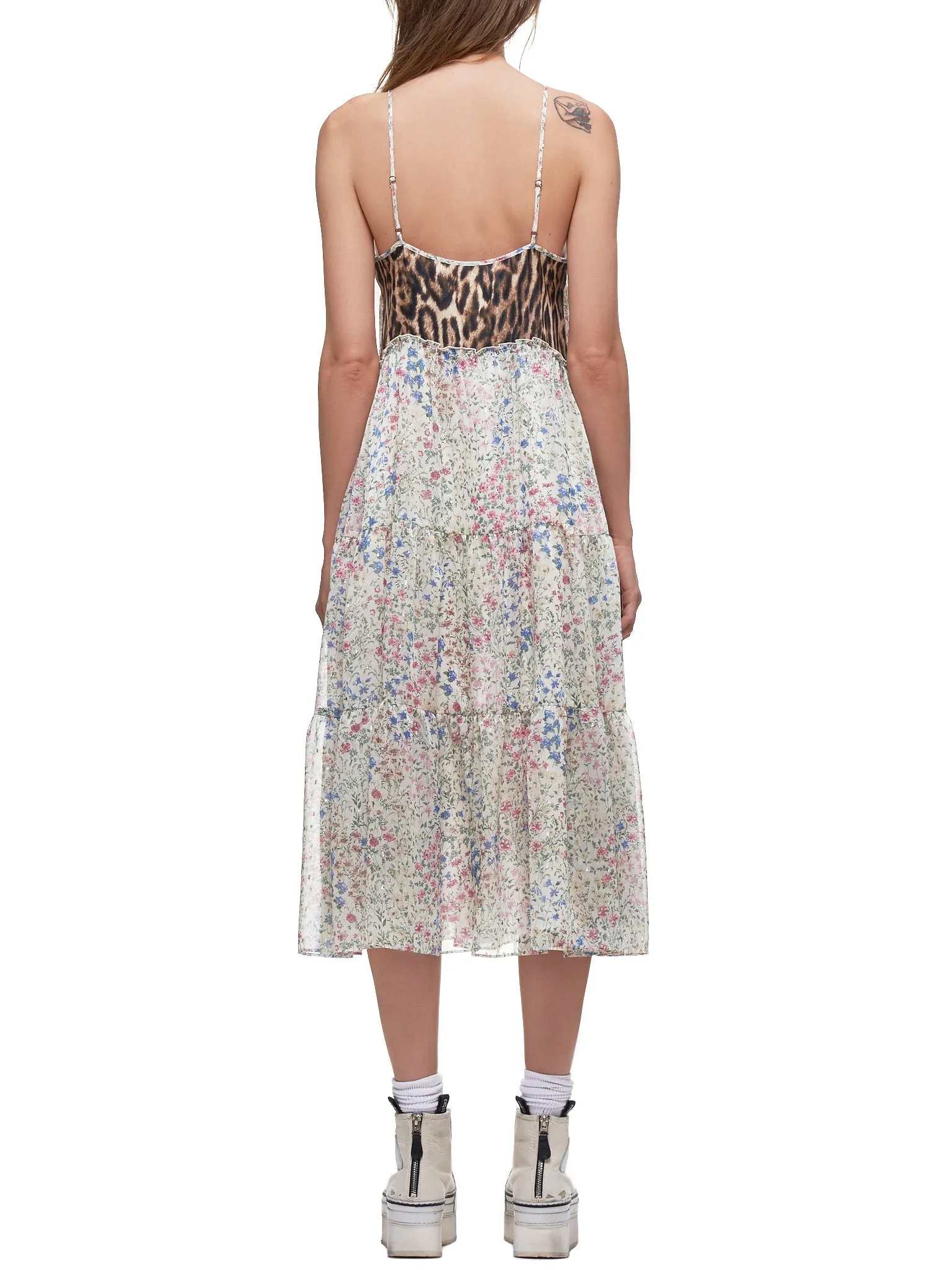 Midi Tiered Slip Dress (7657L-269L-ECRU-FLORAL)