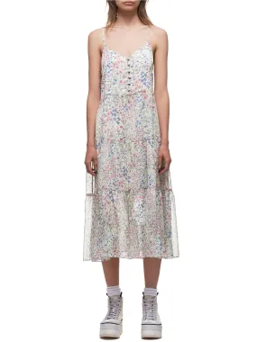 Midi Tiered Slip Dress (7657L-269L-ECRU-FLORAL)