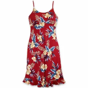 Midnight Maroon Kamalii Hawaiian Dress