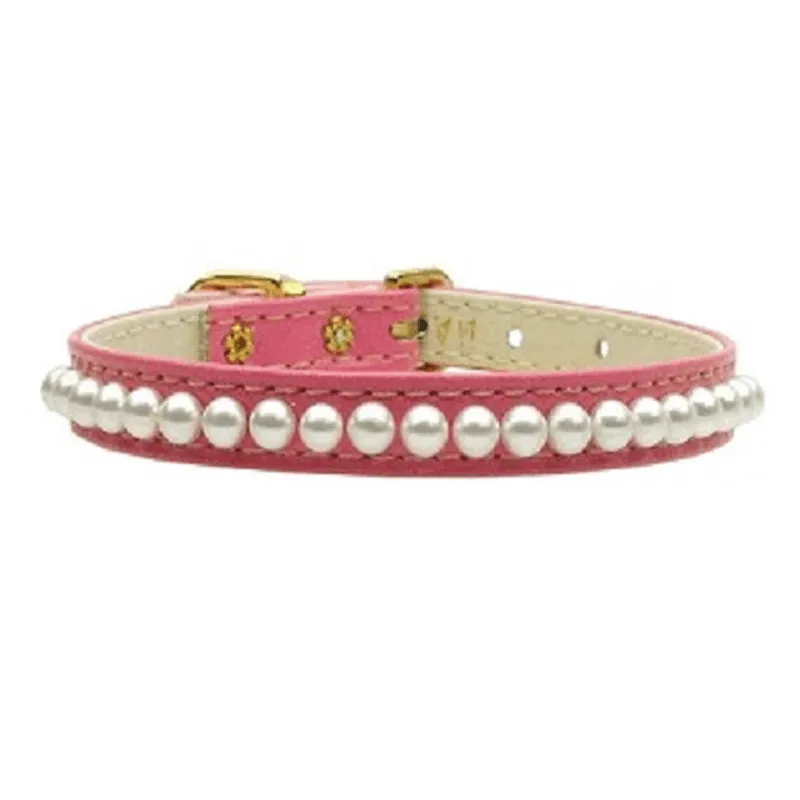 Mirage Pet 3/8" Pearl Collar for Small Dogs - Pink