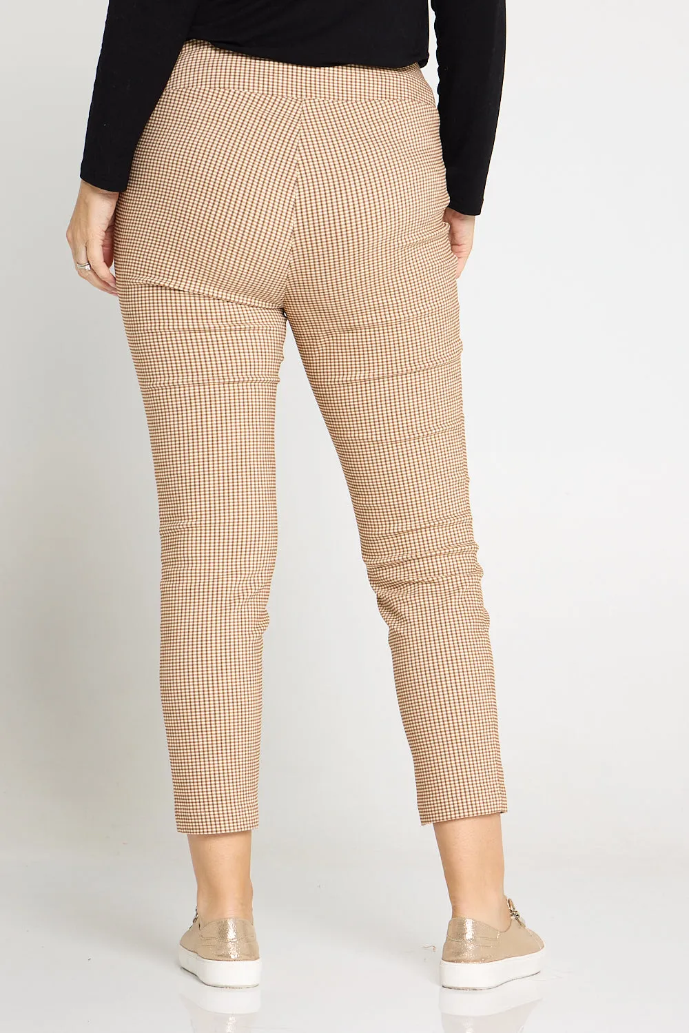 Moira Pants - Biscuit Gingham