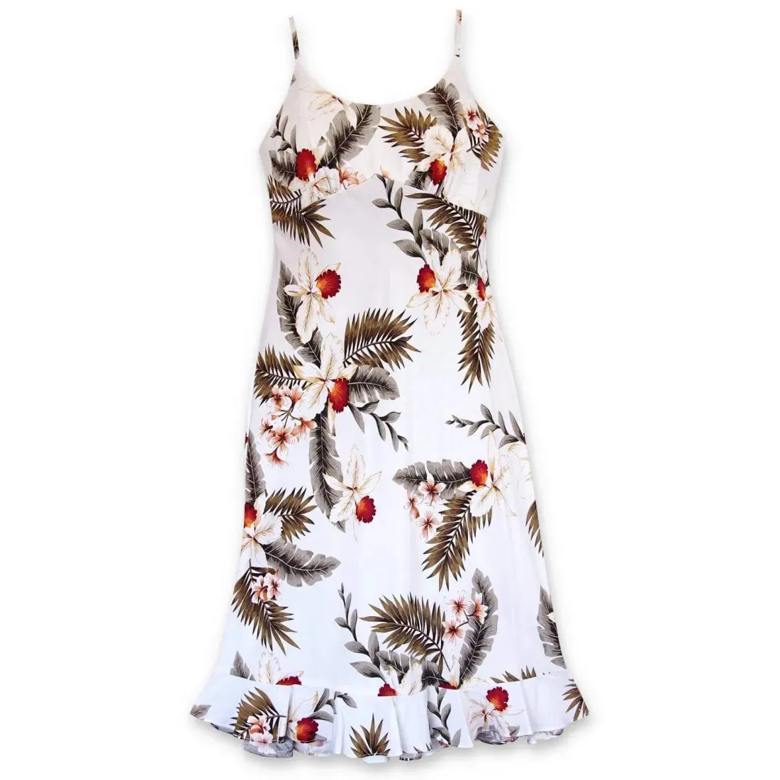 Moon White Kamalii Hawaiian Dress