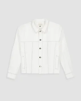 MUY SHIDA DENIM JACKET IN OFF-WHITE