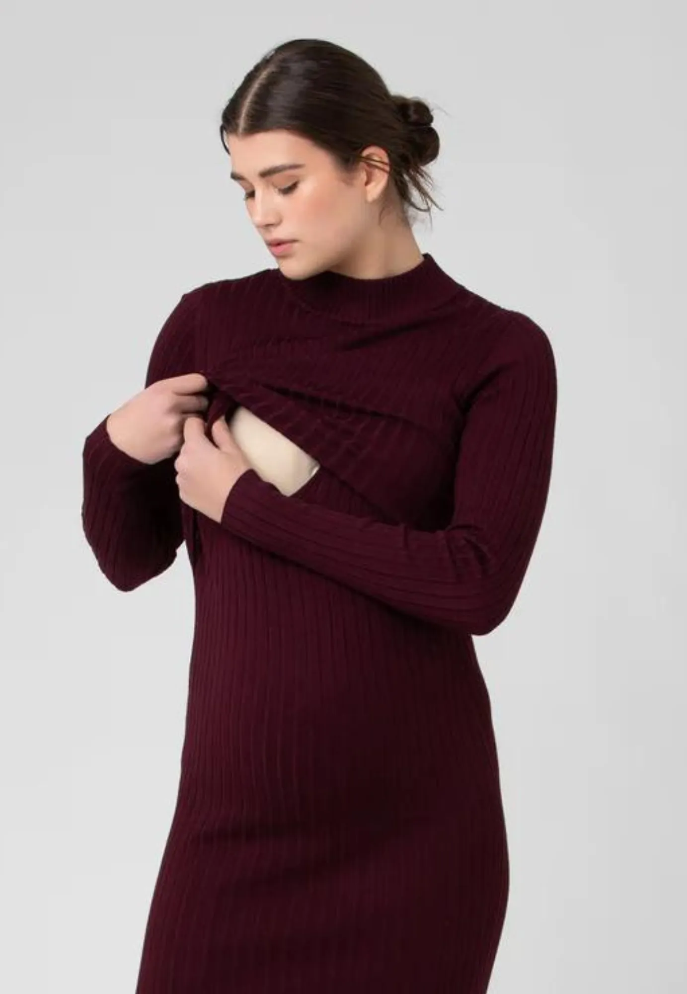 Nella Rib Nursing Knit Dress