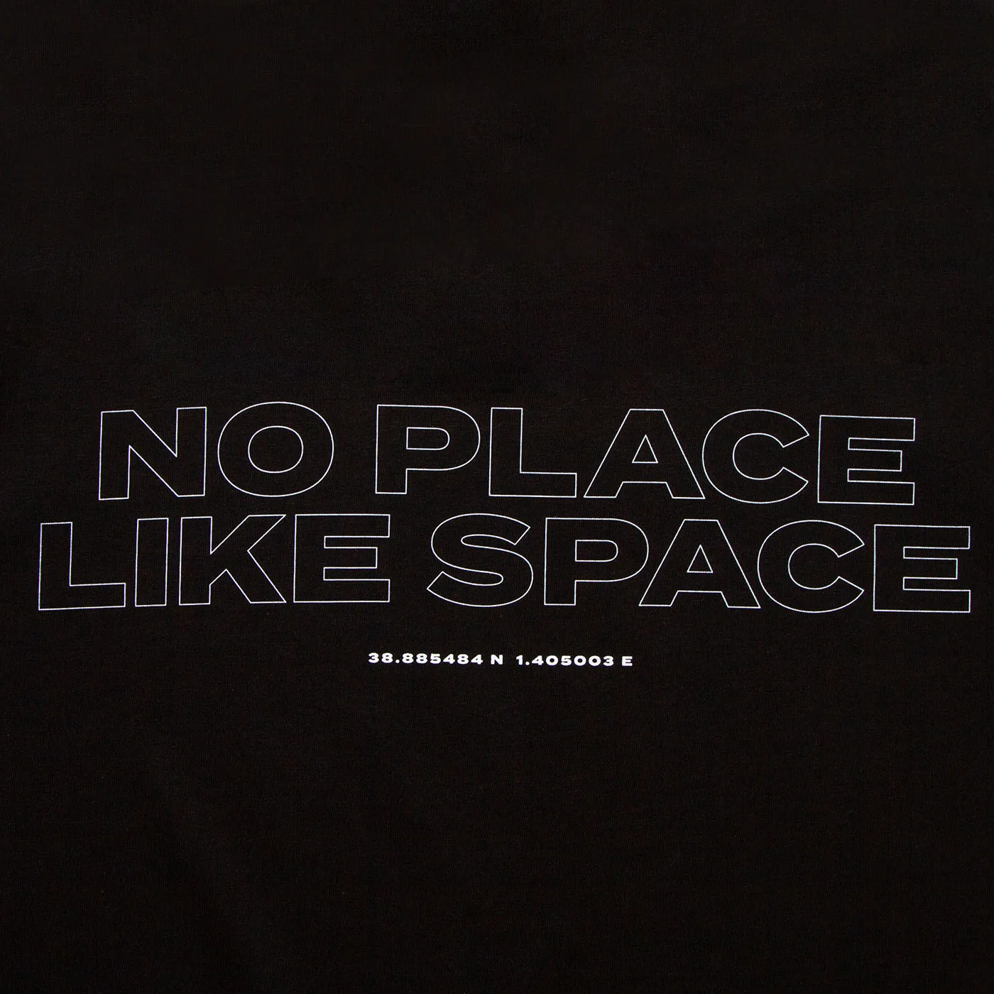 No Place Like Space Back Print - Tshirt - Black