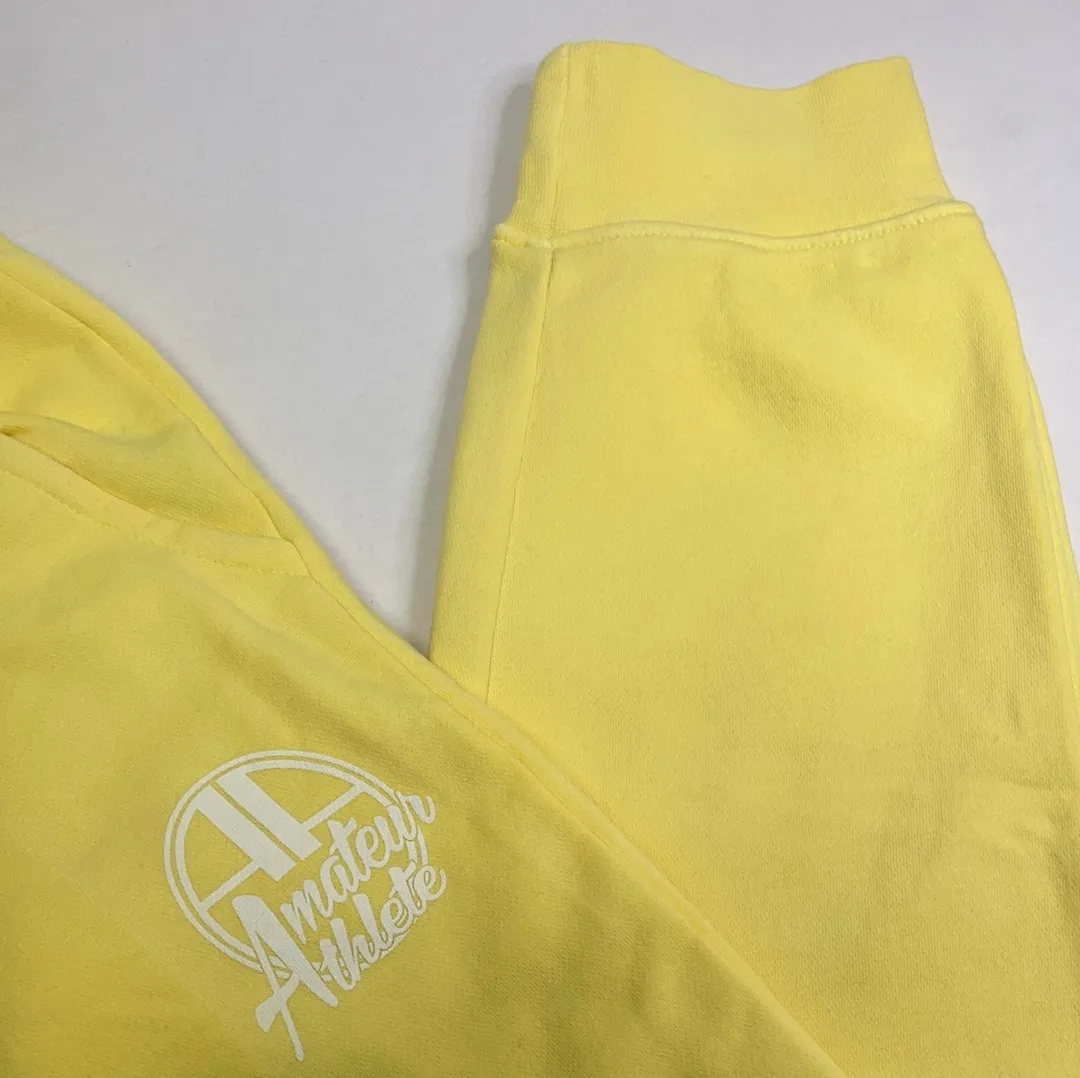 Pigment Dyed Yellow Sweat Pants