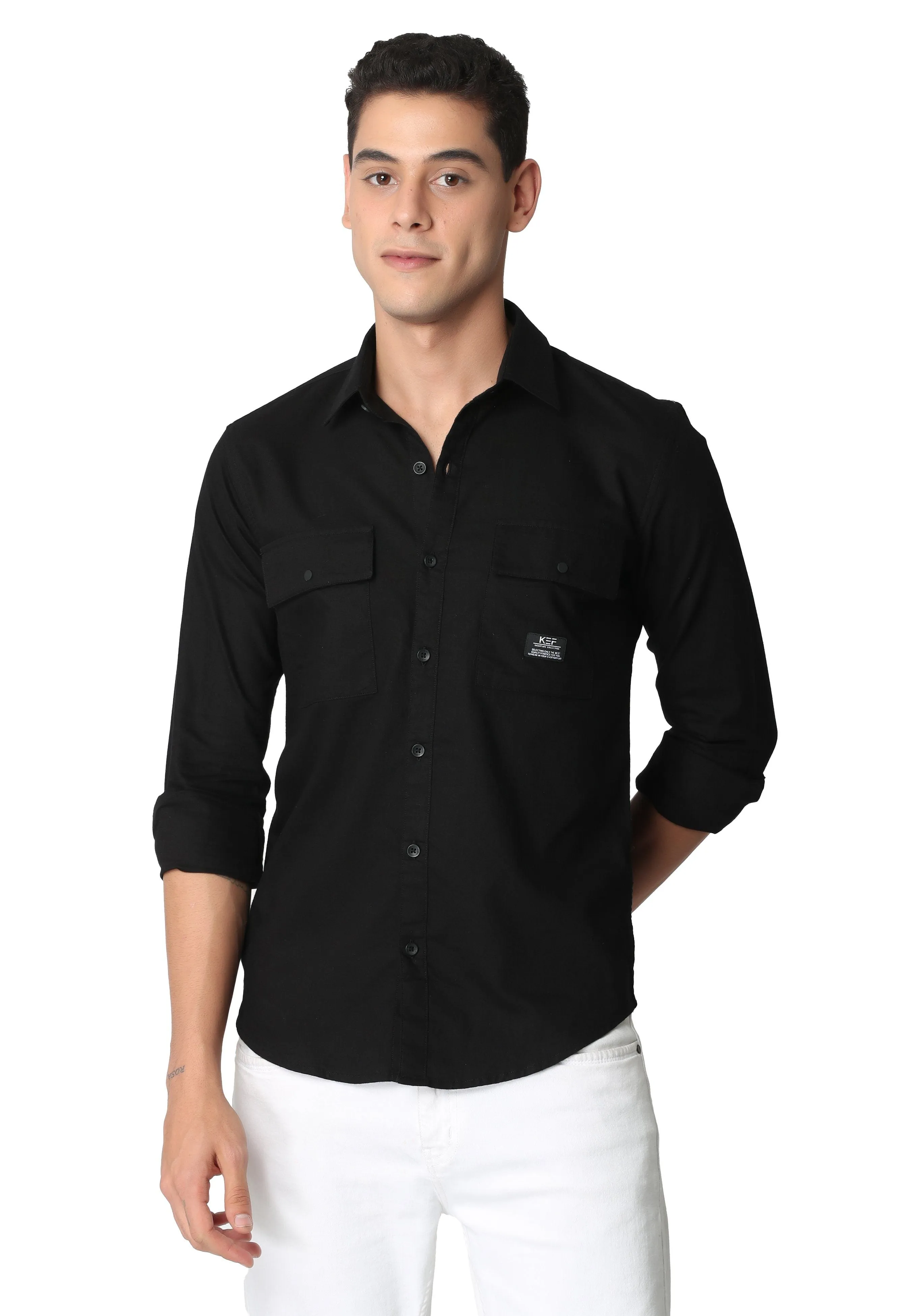 Pitch Black Double Pocket Shirt