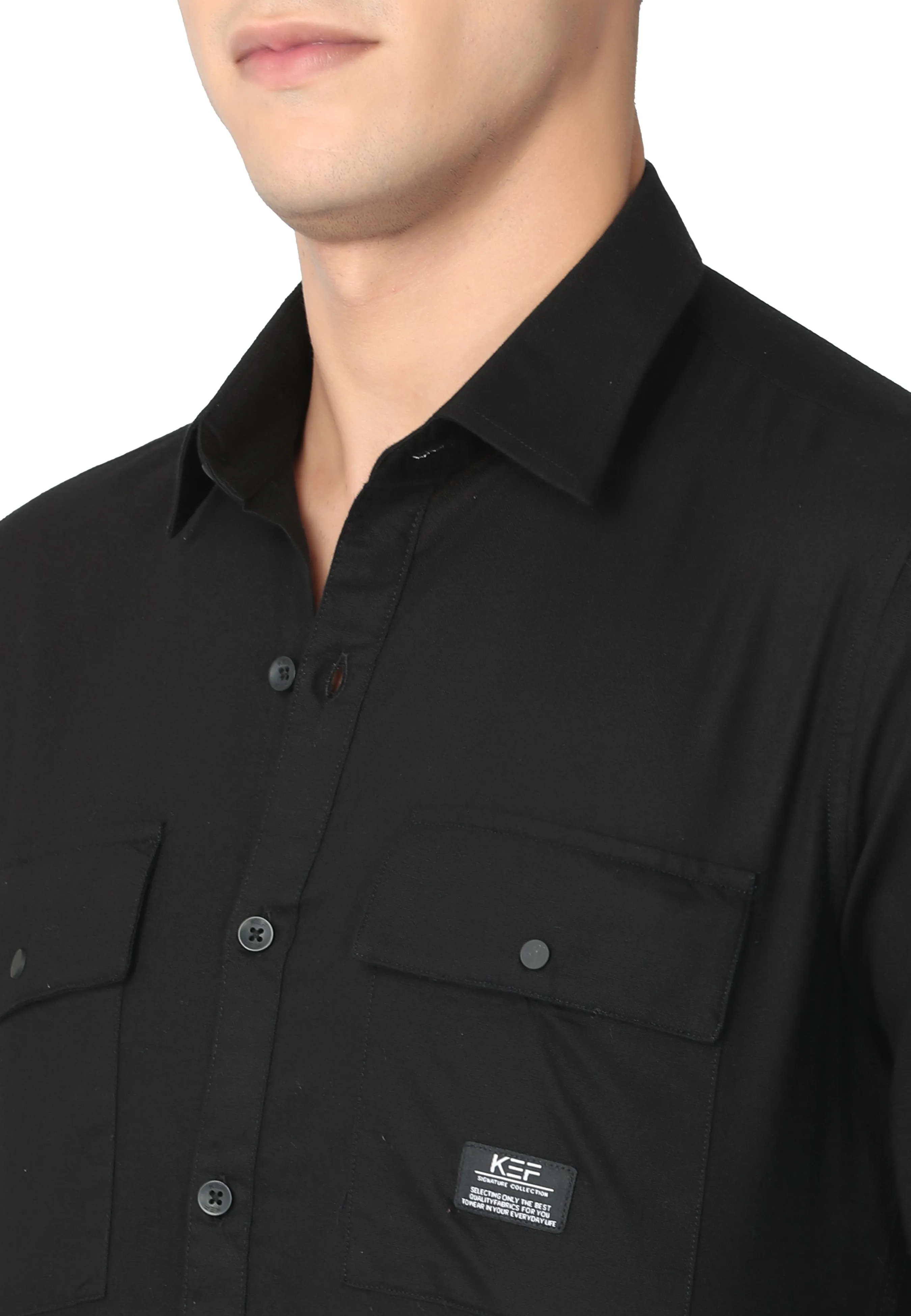 Pitch Black Double Pocket Shirt