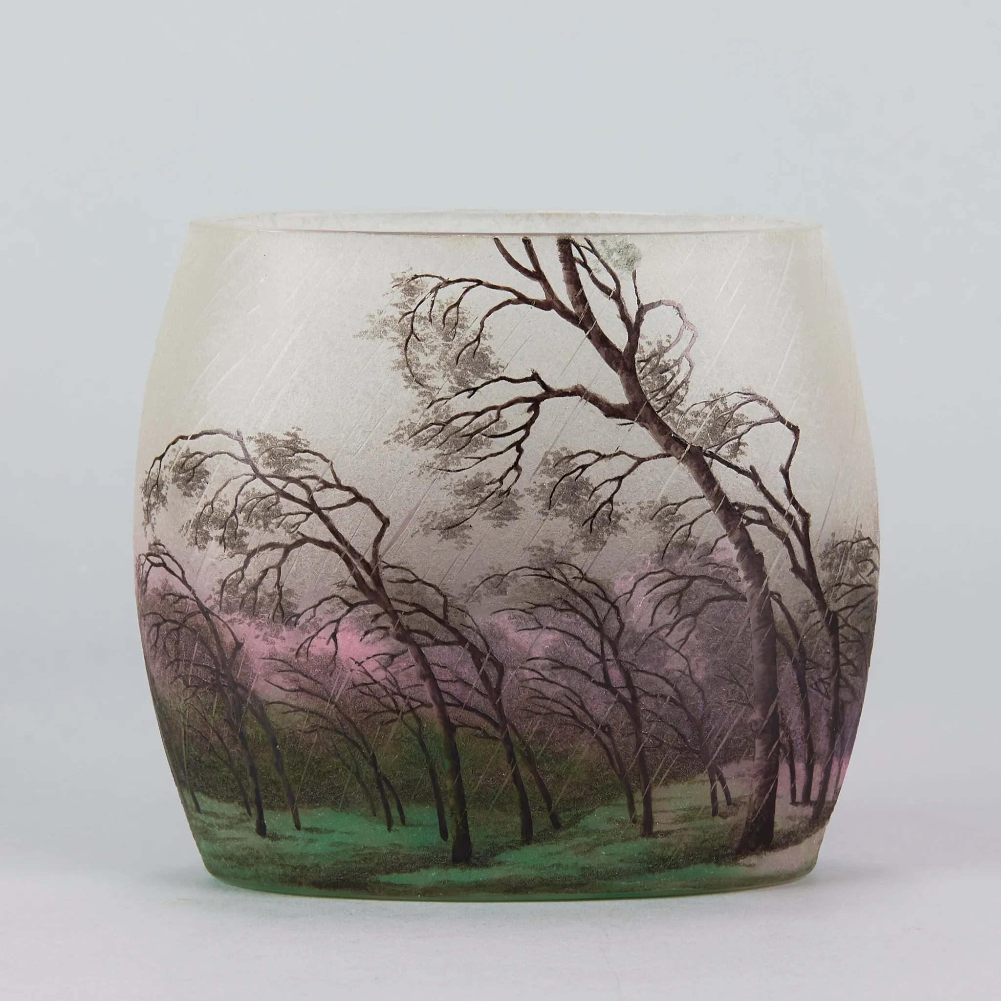 "Paysage Pluie" Vase by Daum Frères