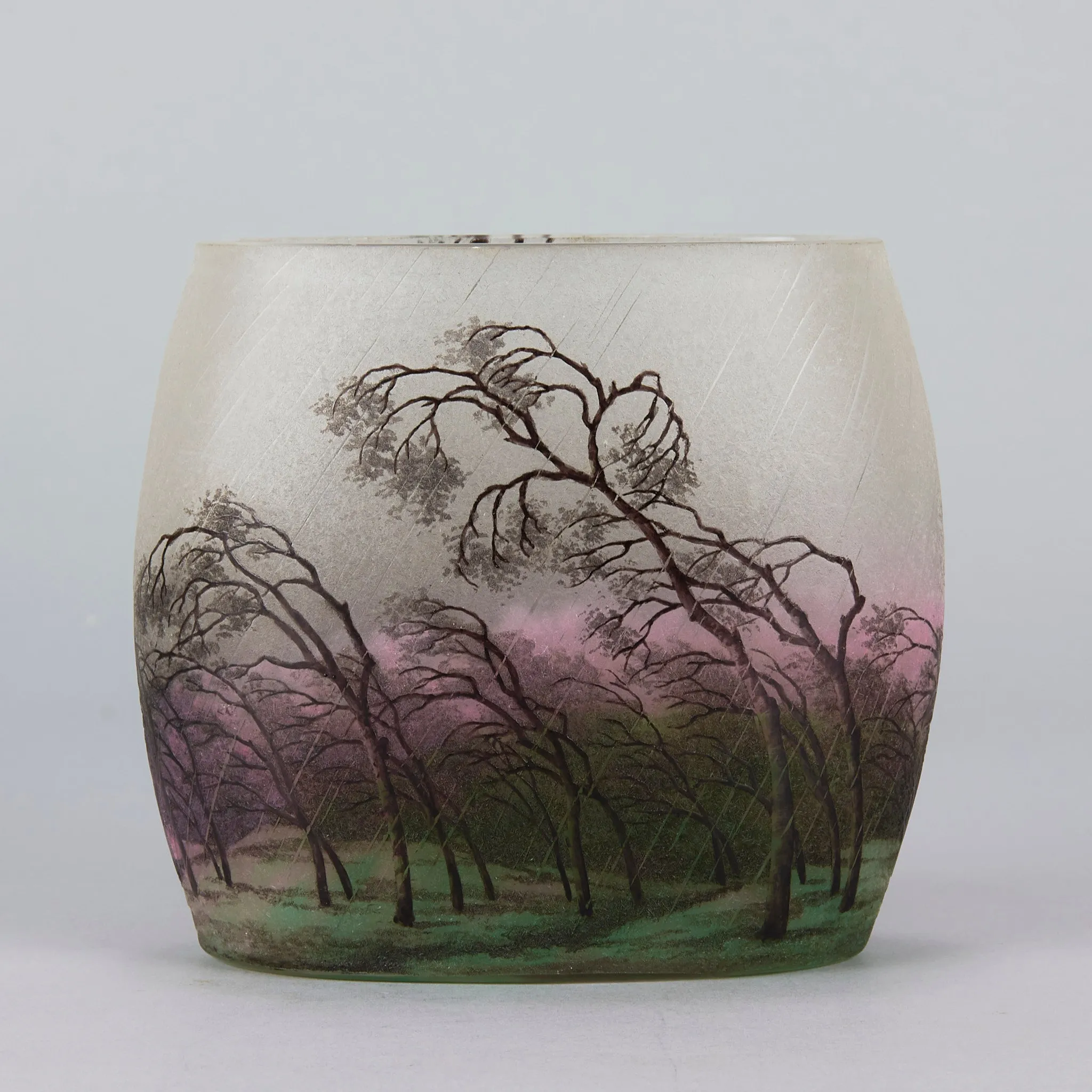 "Paysage Pluie" Vase by Daum Frères