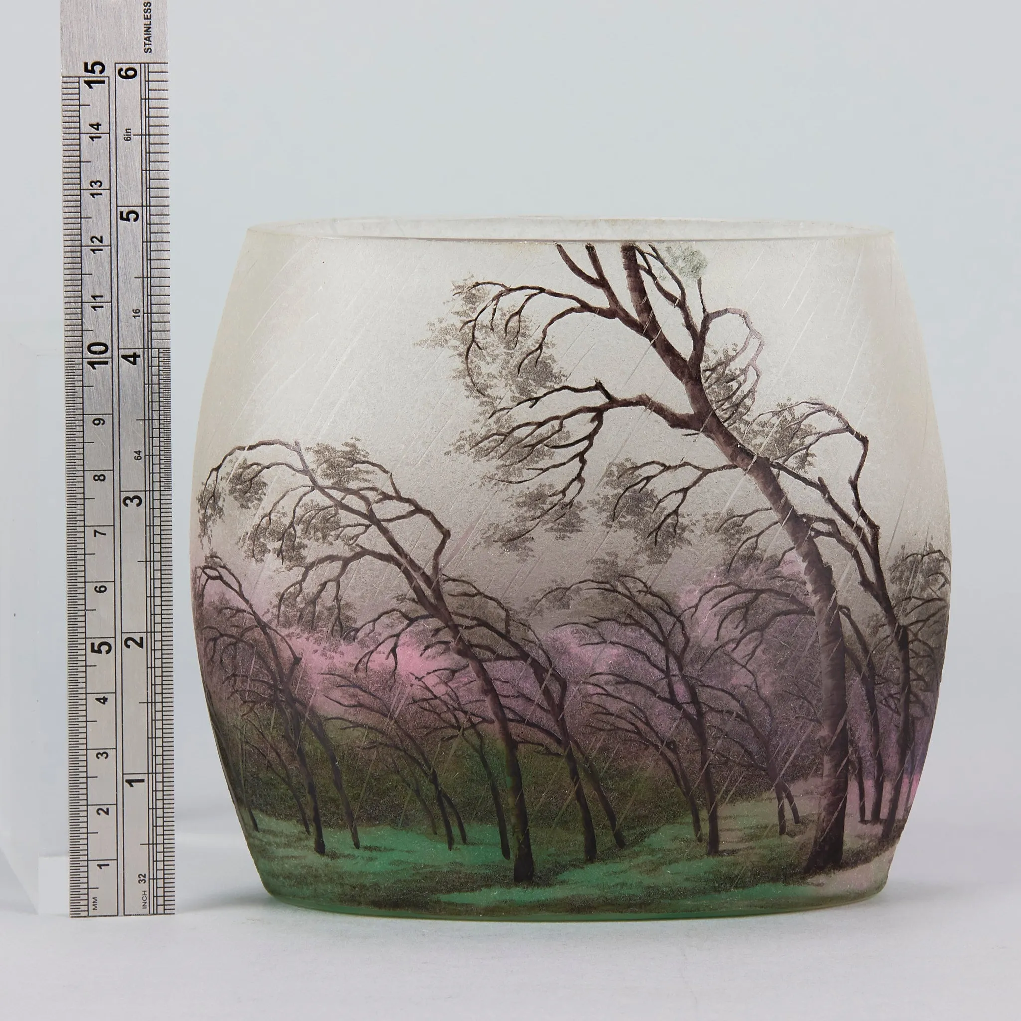 "Paysage Pluie" Vase by Daum Frères