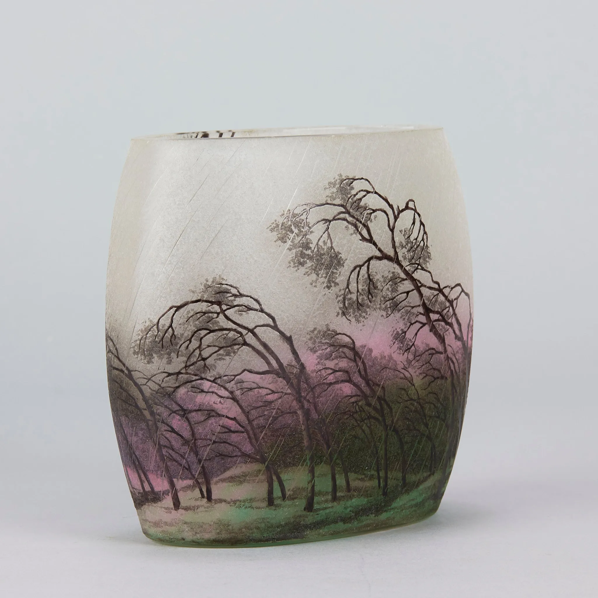 "Paysage Pluie" Vase by Daum Frères