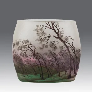 "Paysage Pluie" Vase by Daum Frères