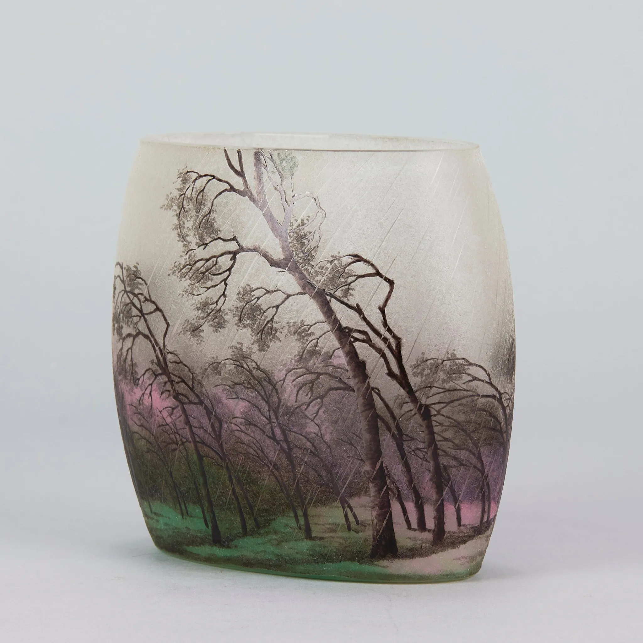 "Paysage Pluie" Vase by Daum Frères