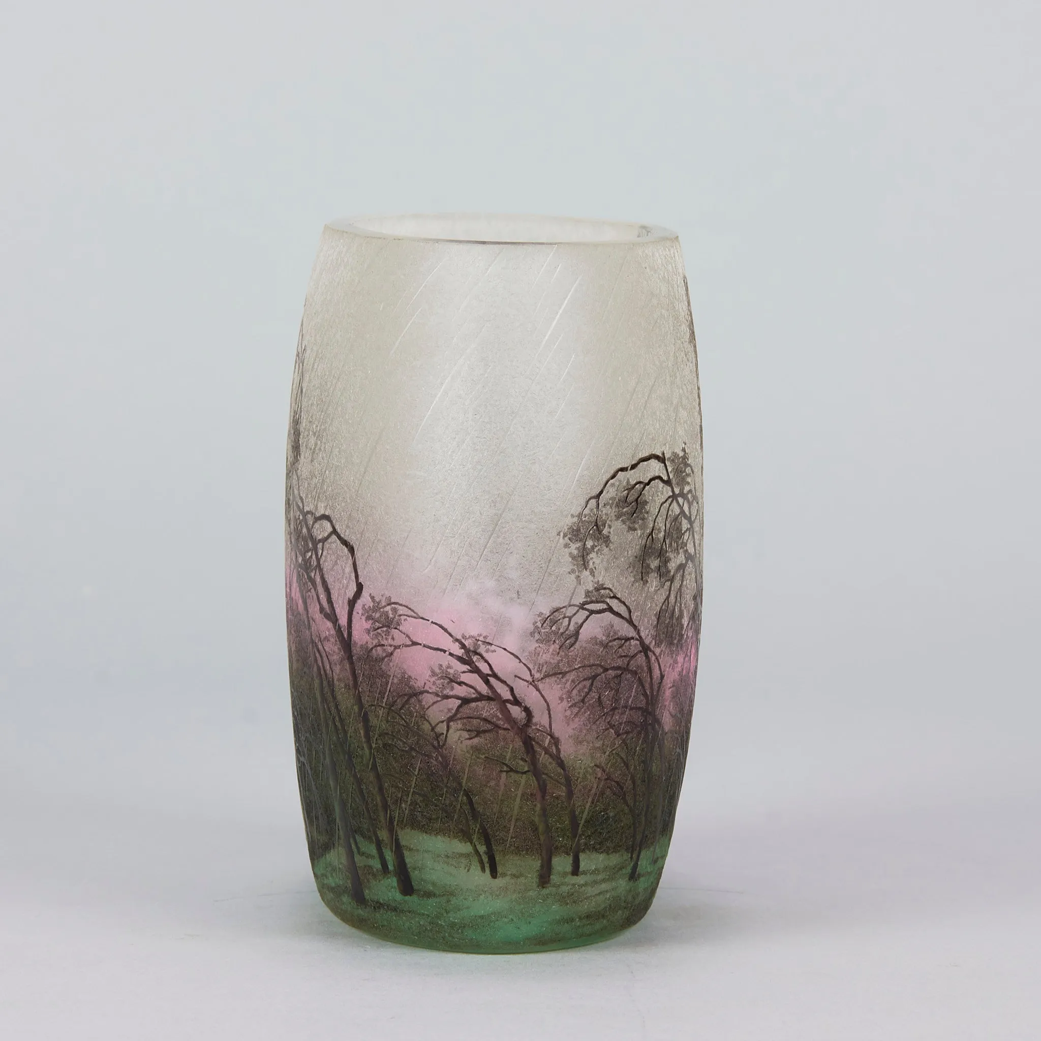 "Paysage Pluie" Vase by Daum Frères