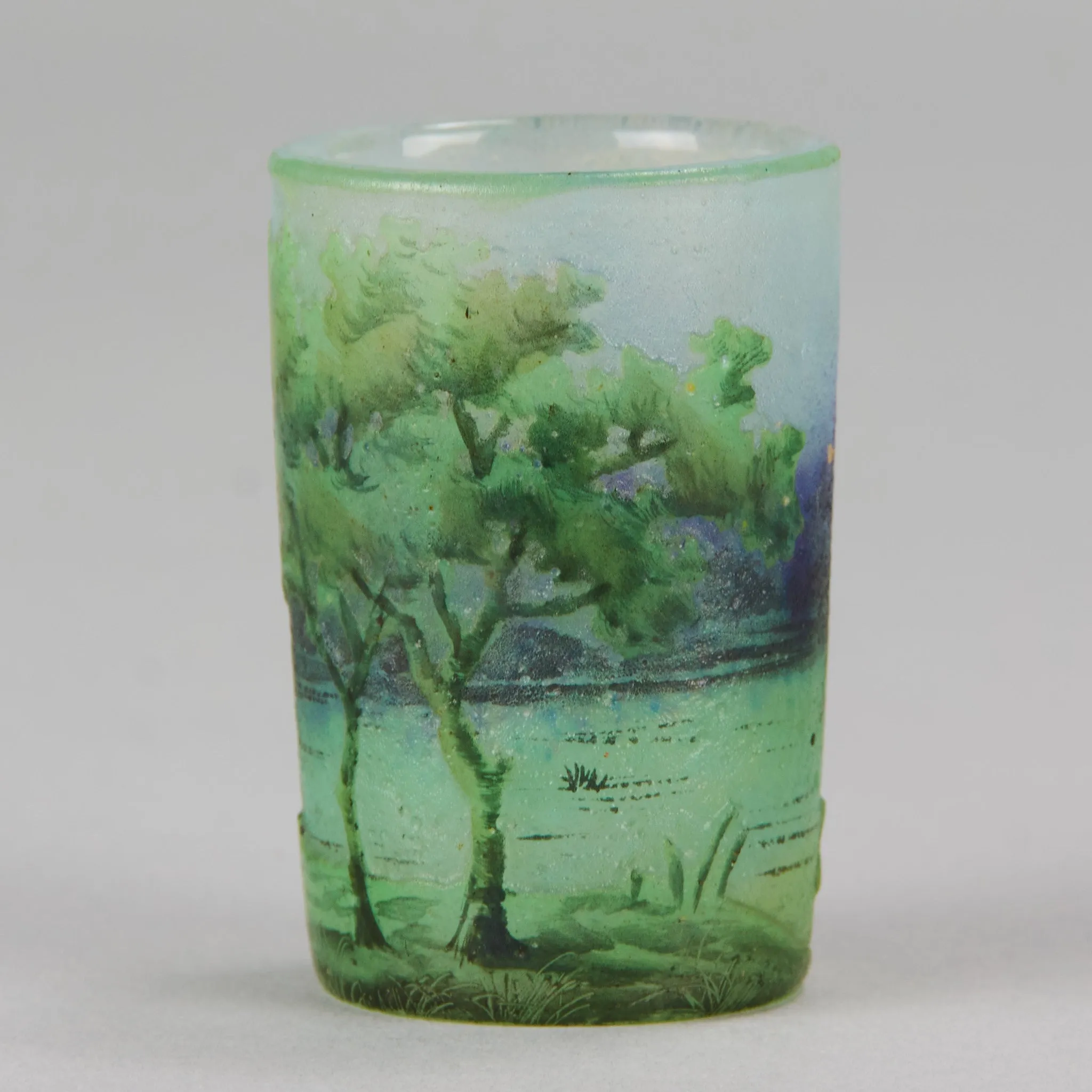 "Paysage Printemps Vase" Daum Frères