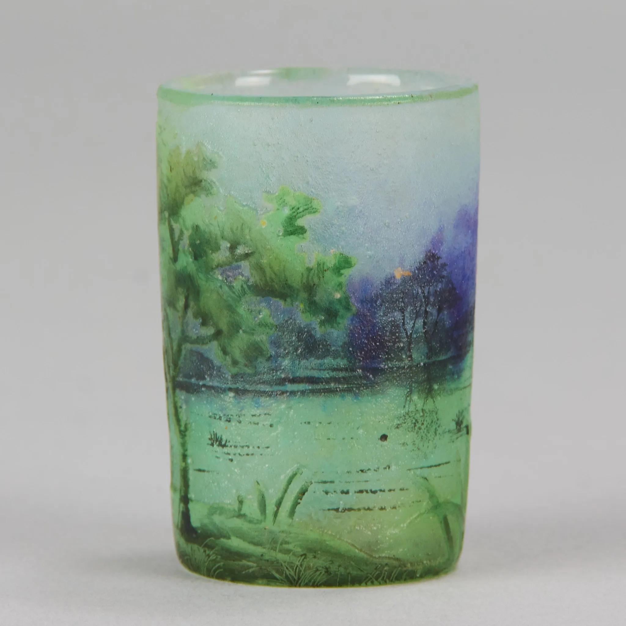 "Paysage Printemps Vase" Daum Frères