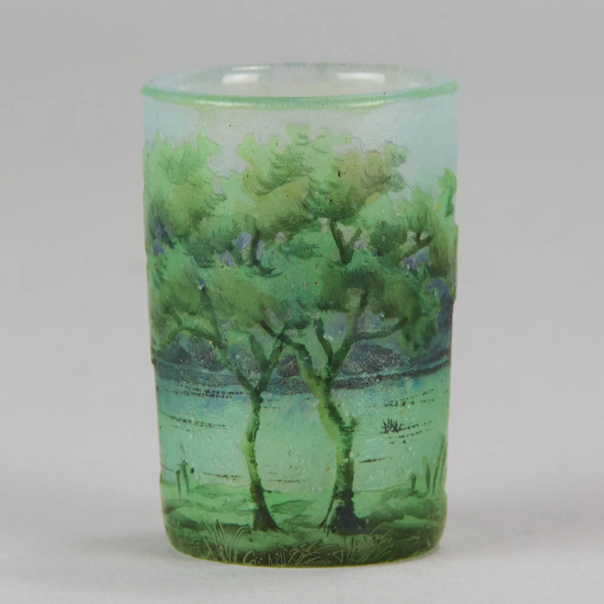 "Paysage Printemps Vase" Daum Frères