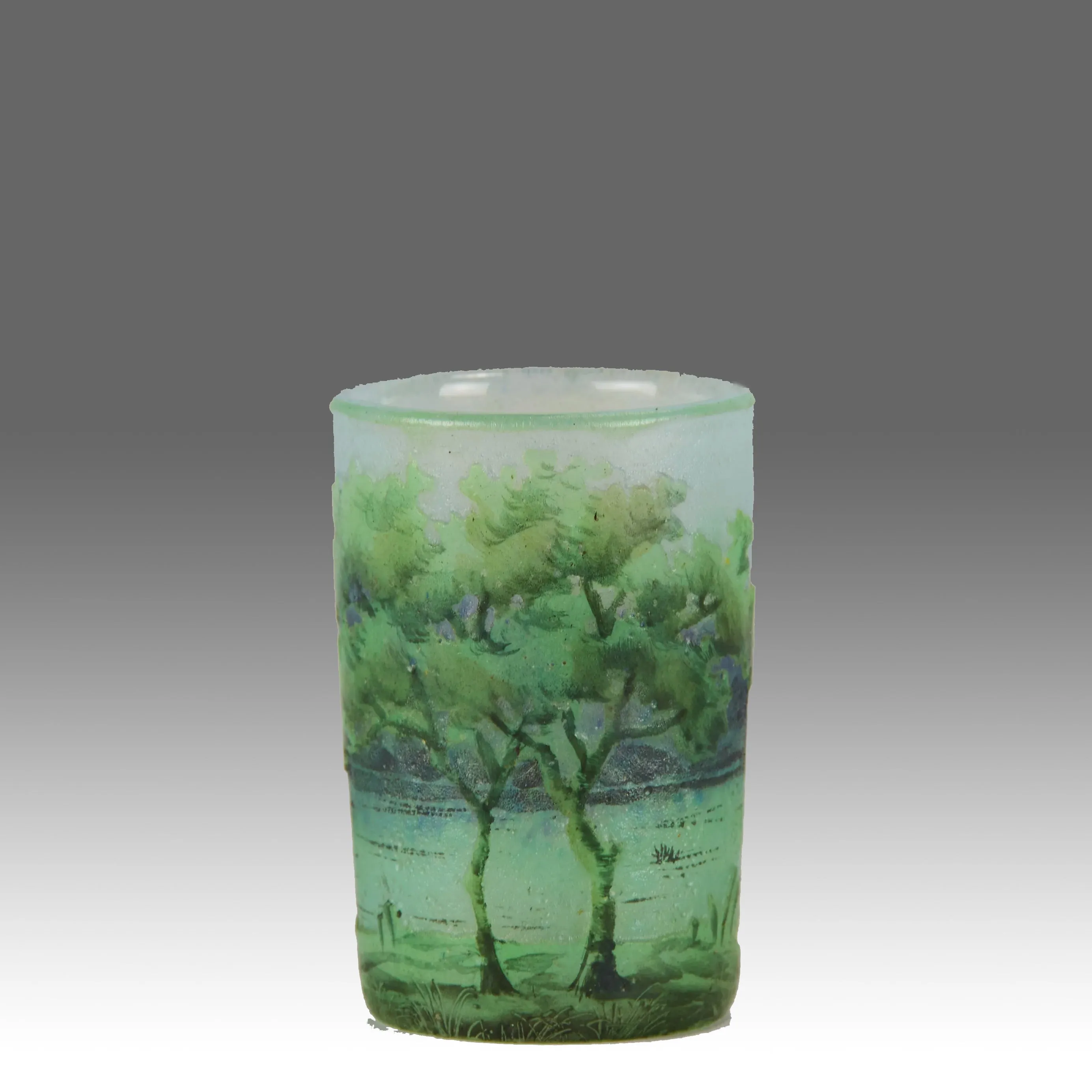 "Paysage Printemps Vase" Daum Frères