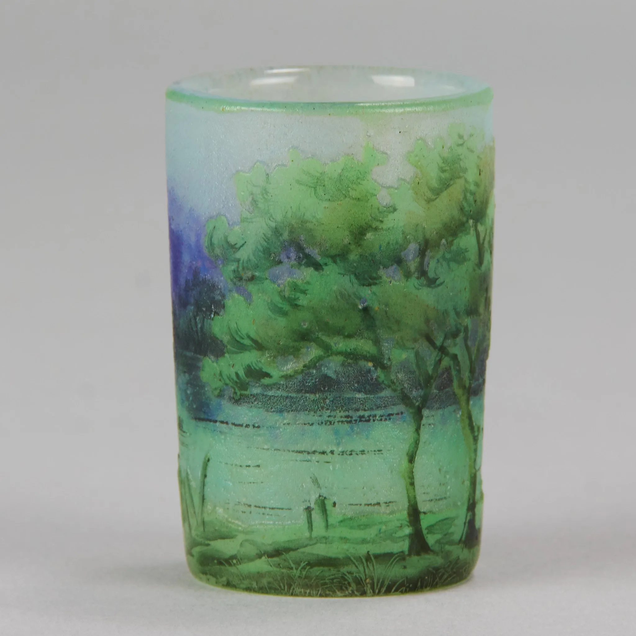 "Paysage Printemps Vase" Daum Frères