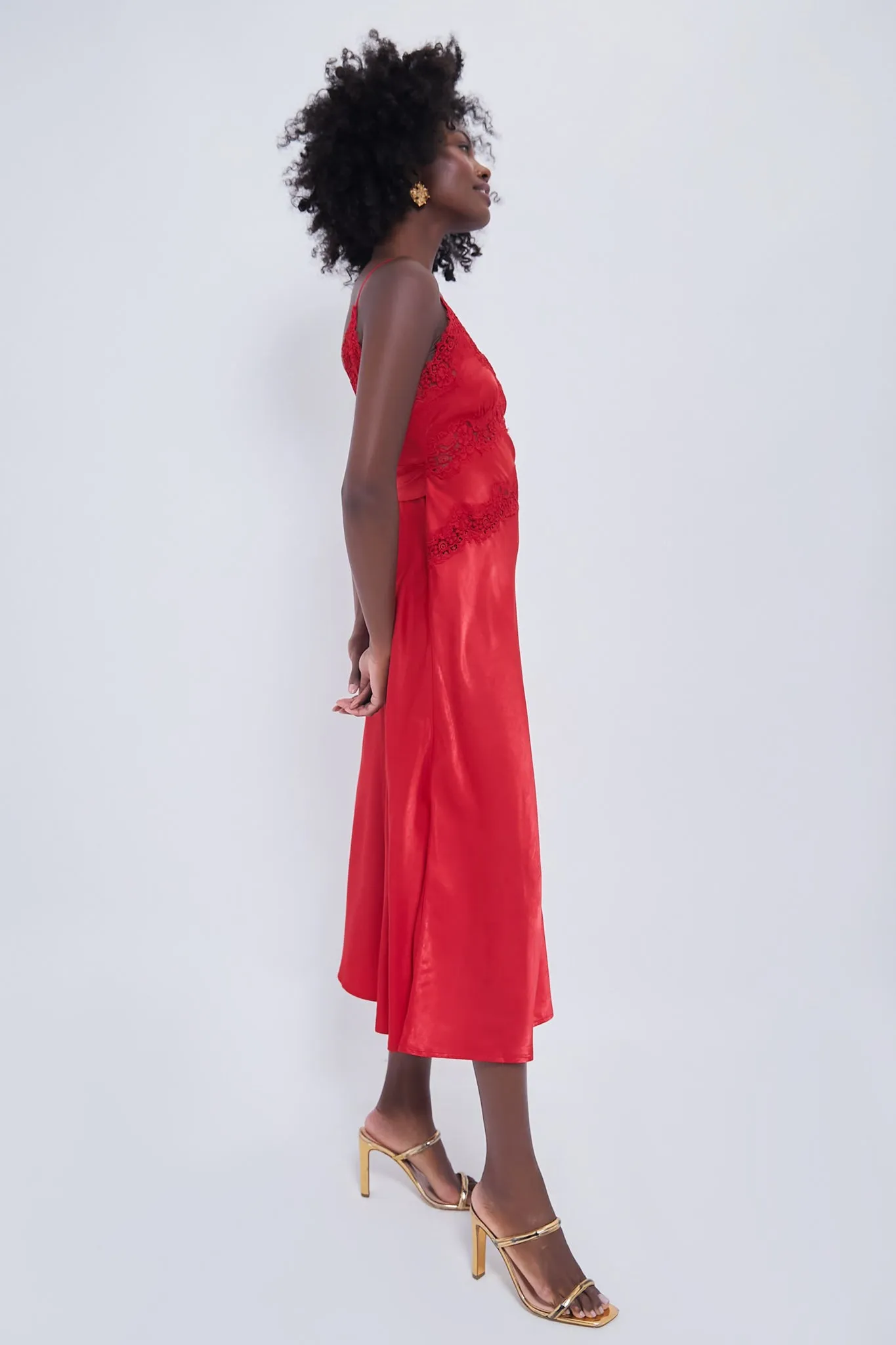 Red Frankie Midi Dress