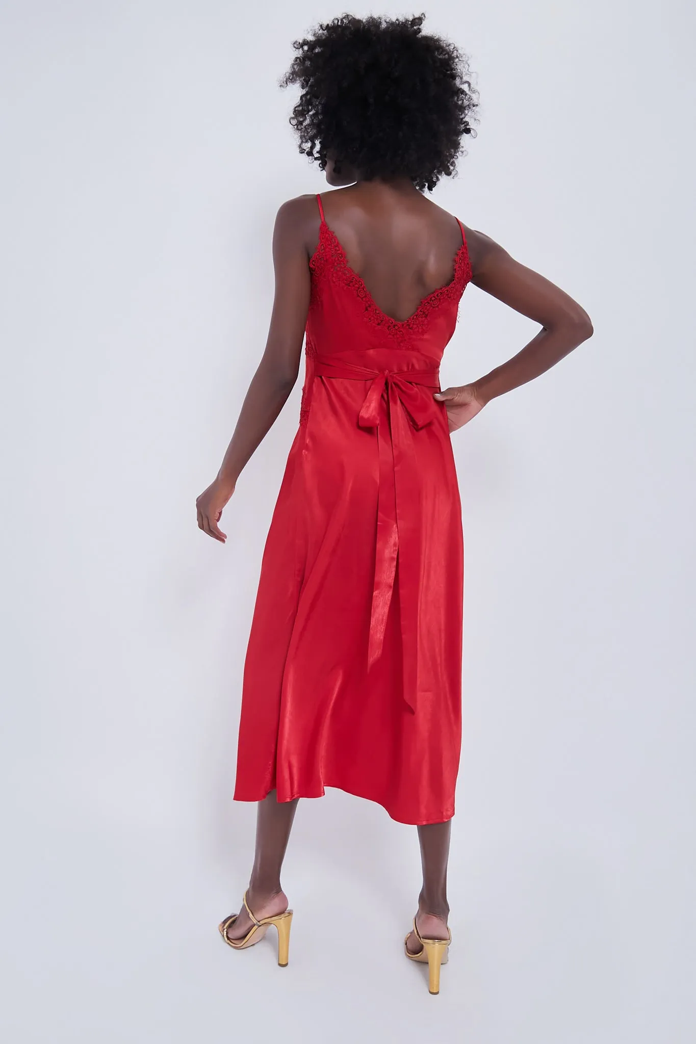 Red Frankie Midi Dress