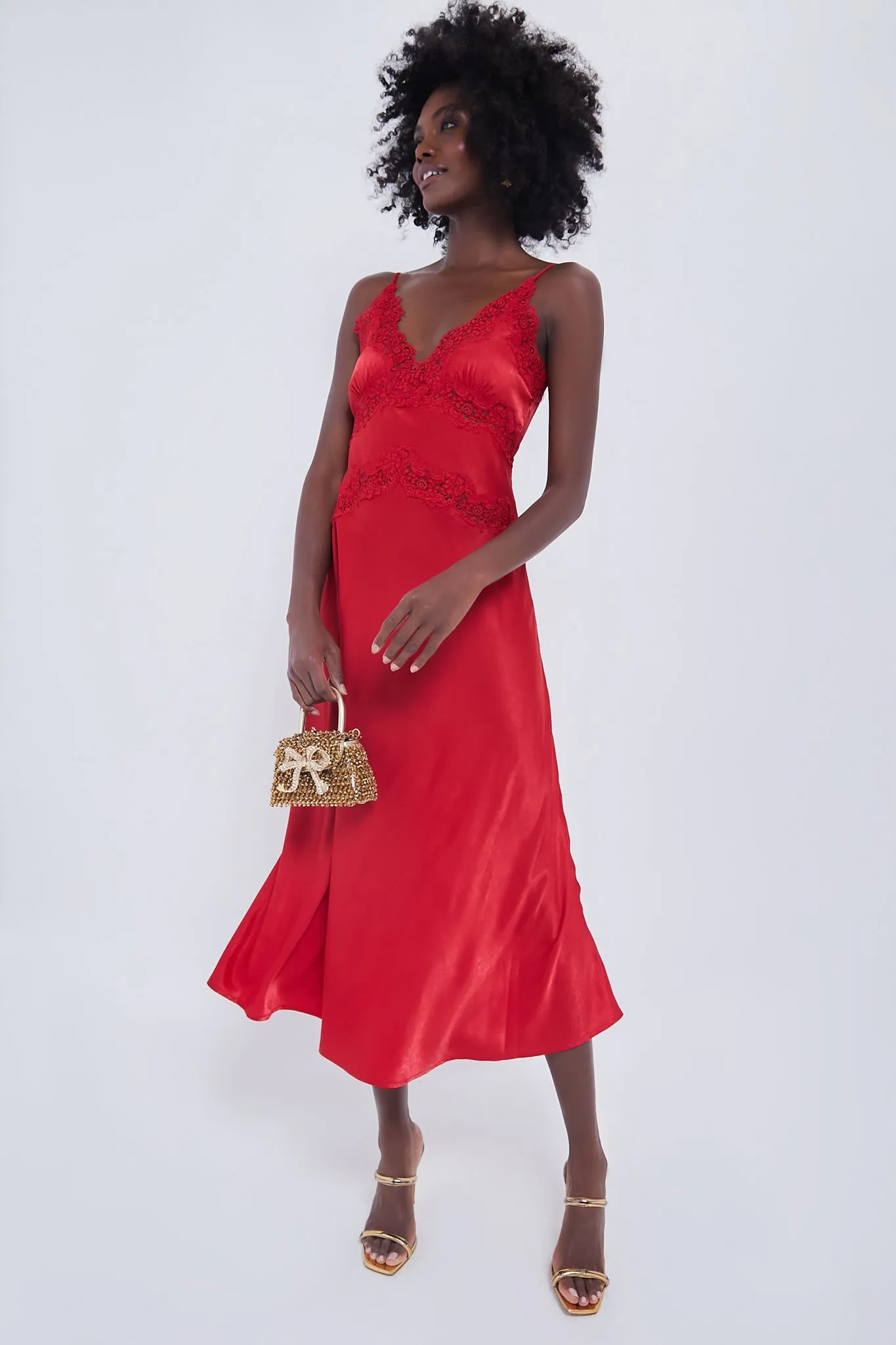 Red Frankie Midi Dress