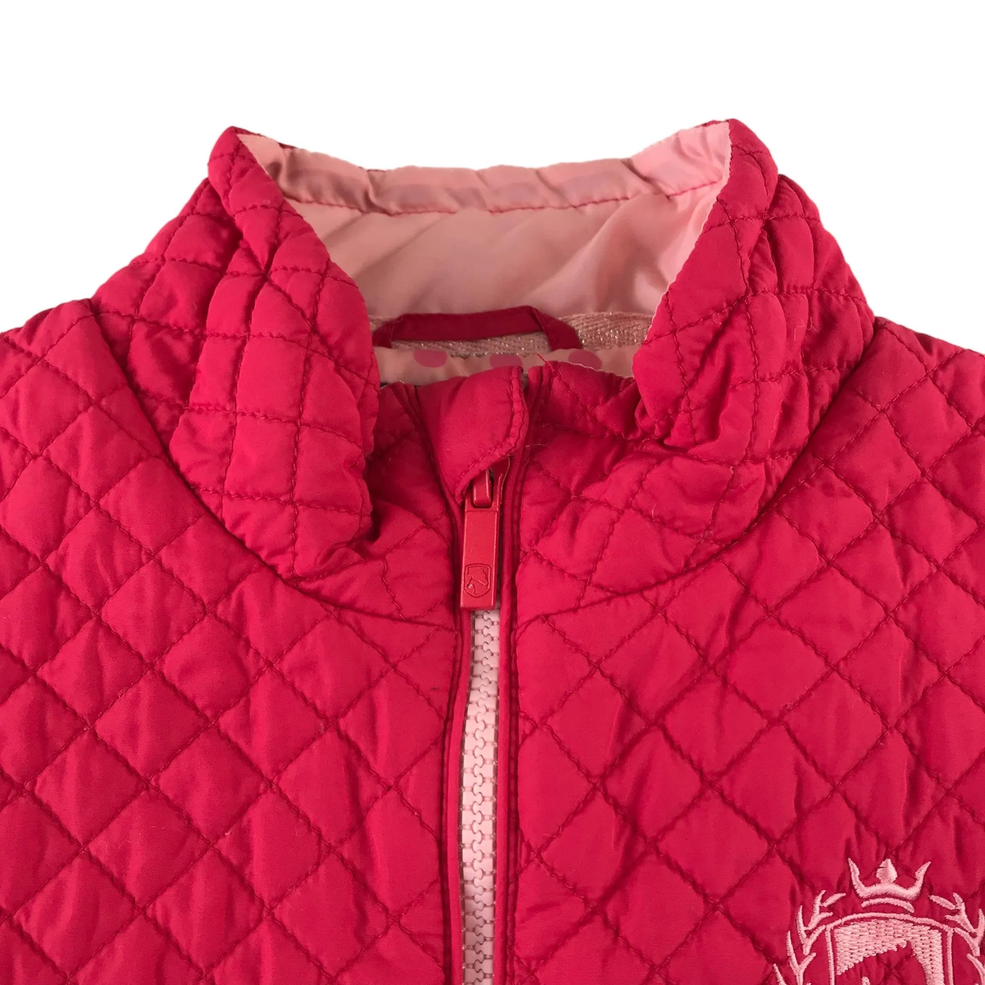 Requisite England gilet 11-12 years pink quilted lightly padded