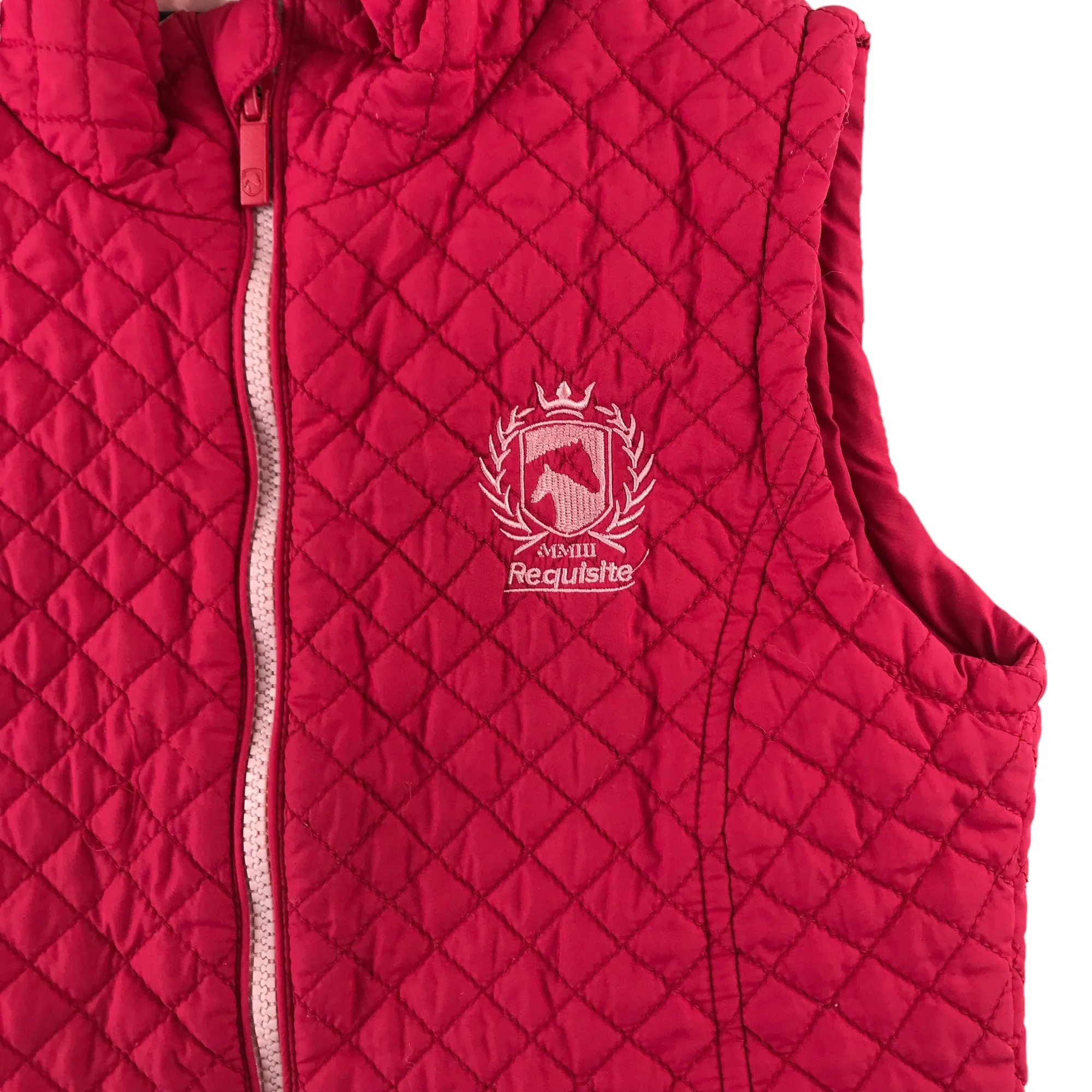 Requisite England gilet 11-12 years pink quilted lightly padded