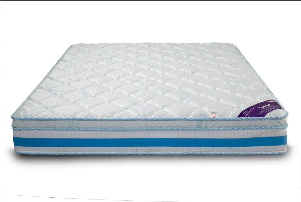 Restolex Silver Breeze 6"-Supportive Spring Pocket Mattress-Sky blue-75 X 66 X 6