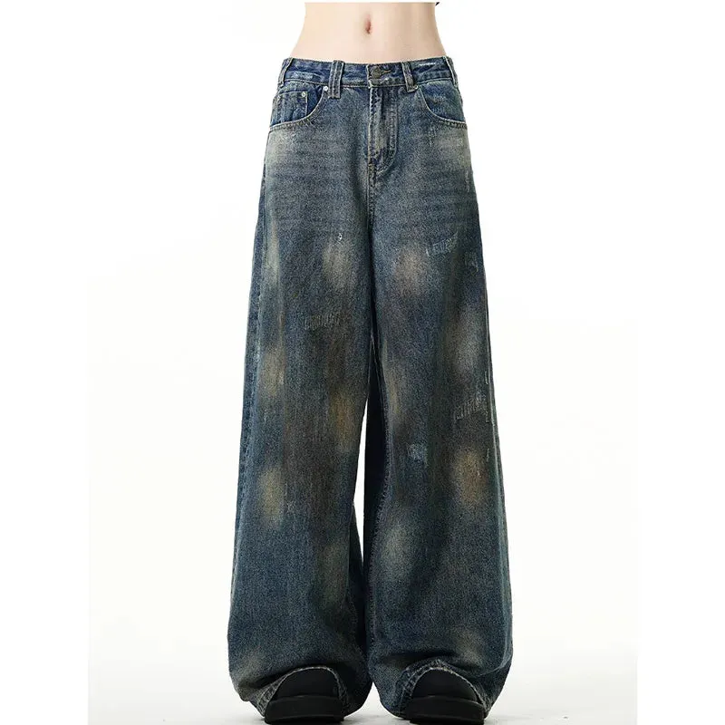 Retro High Waist Urban Wide Leg Jeans