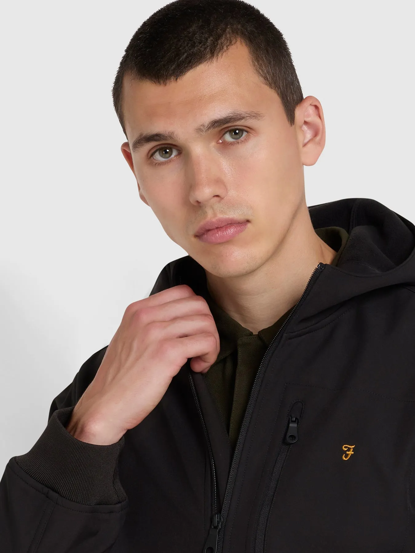 Rudd Regular Fit Softshell Jacket In Black